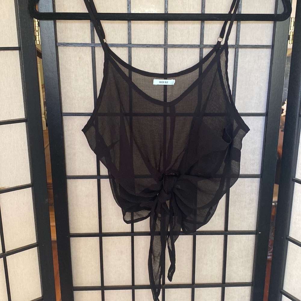 Kimchi Blue Black Sheer Tank | SZ Sm